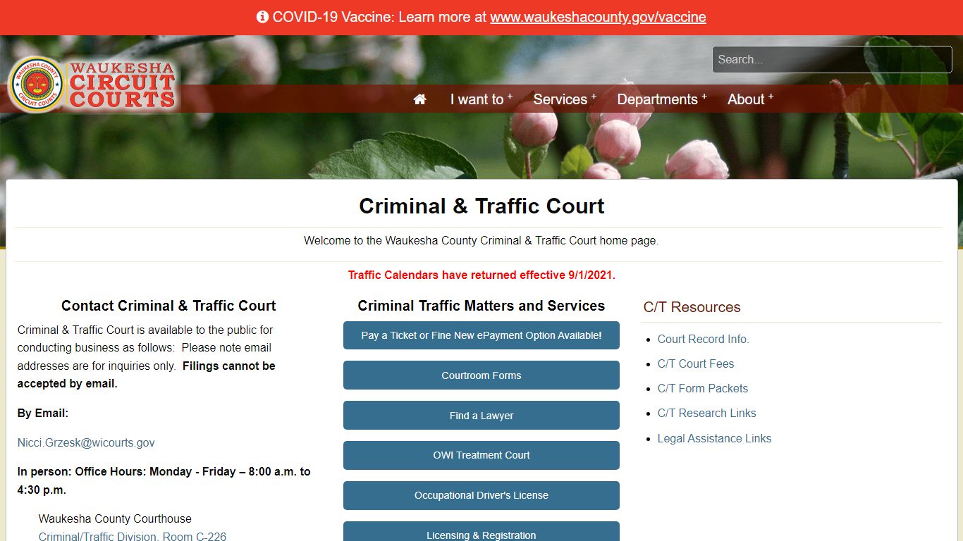 Waukesha County - Criminal and Traffic Court